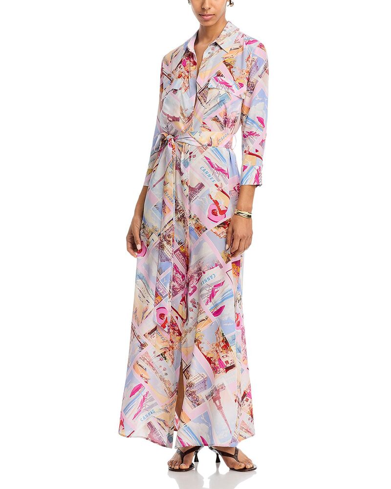 ラジャンス レディース トップス シャツ シルク L'AGENCE Cameron Silk Shirt Dress Pink Postcard ピンク
