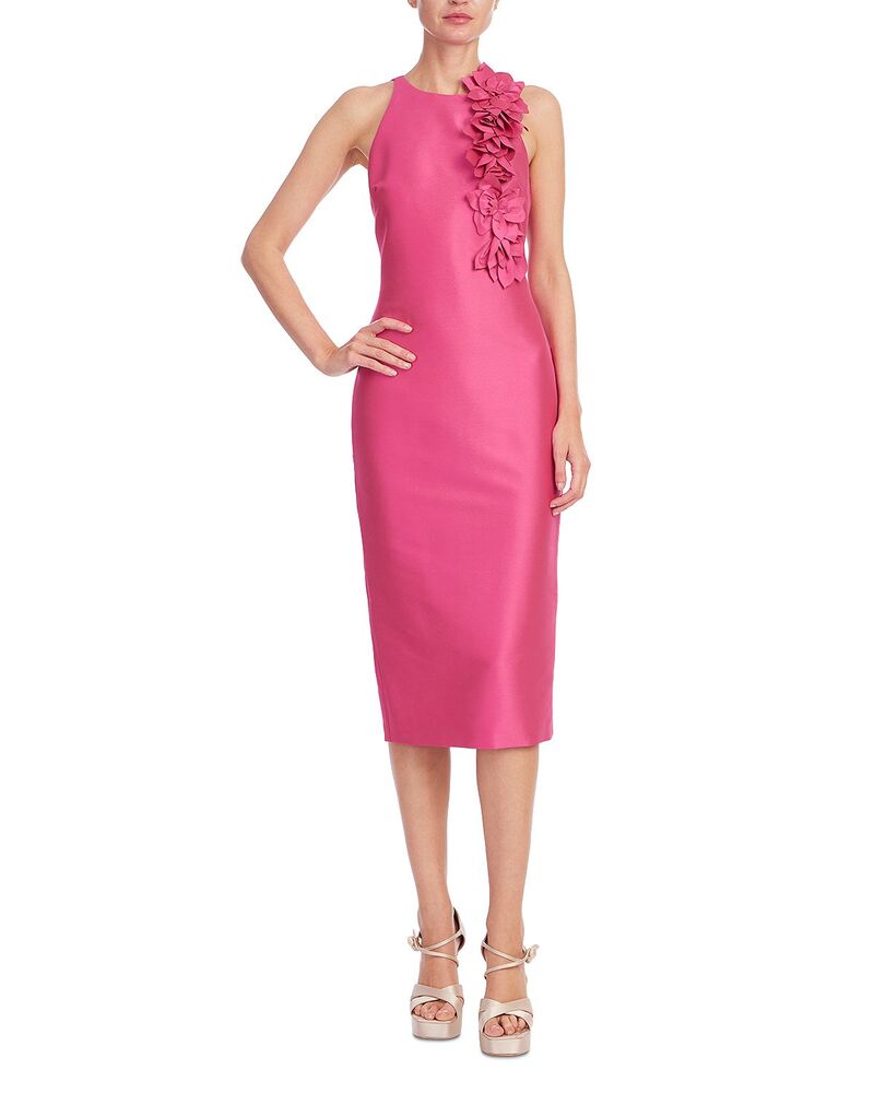バッジェリーミシュカ レディース トップス ワンピース Badgley Mischka Corsage Sheath Dress Magenta マゼンタ