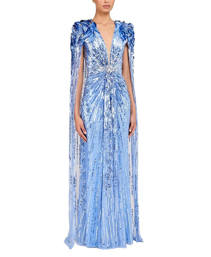 ジェニー・パッカム レディース トップス ワンピースパンコール マキシ Jenny Packham Goldfinger Sequin-Embellished Maxi Dress Cornflower Blue ブルー|ReVida 店
