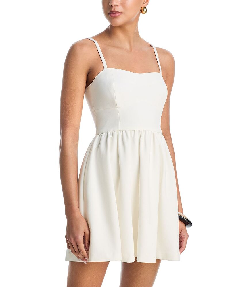 フレンチコネクション レディース トップス ワンピース ミニ FRENCH CONNECTION Whisper Multi Seam Strappy Mini Dressummer White ホワイト｜ReVida 店