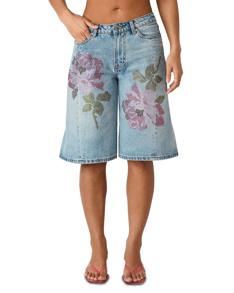 スティーブ マデン レディース ボトムス 二分の一ズボン下・さる股引き 遊撃手ズボン下 STEVE MADDEN Kesha High Rise Bermuda Jean Shorts インチ Seabreeze パンツ-ボトムス