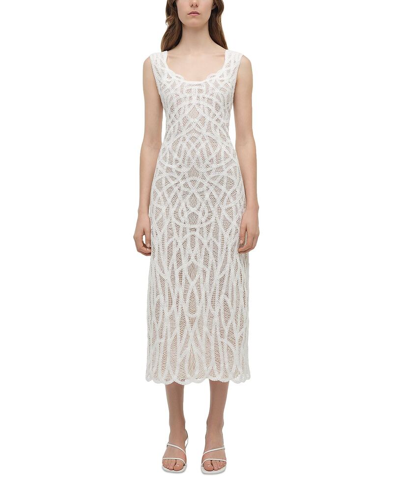 シムカイ レディース トップス 衣裳 MIDI SIMKHAI Leonora Midi Dress White 白いこと ワンピース-レディースファッション