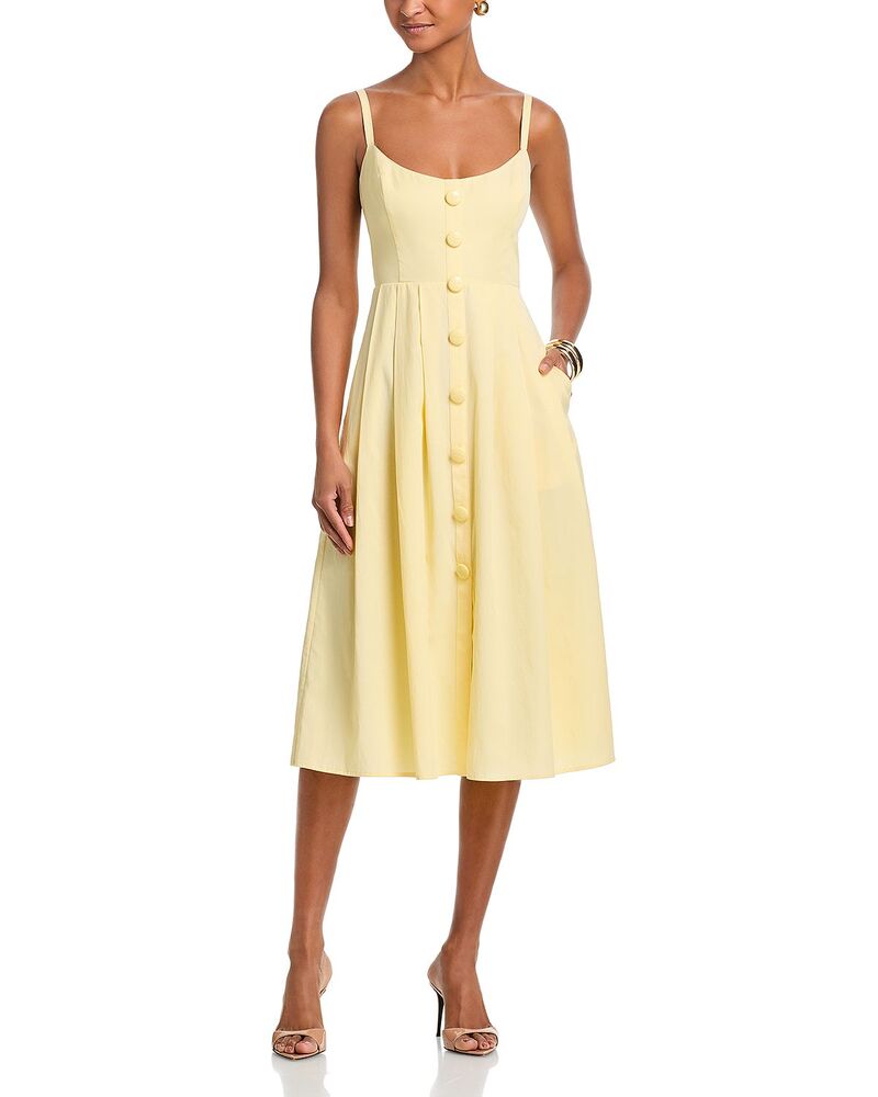 ラジャンス レディース トップス ワンピース ミディ L'AGENCE Reanne Midi Dress Lemon Sorbet