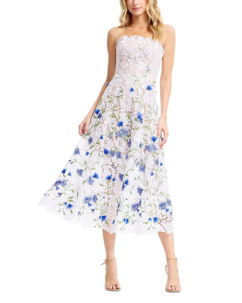 ドレスザポプレーション レディース トップス 衣装 スピード競技 Dress the Population Kailyn Lace Dress White Multi 白いこと