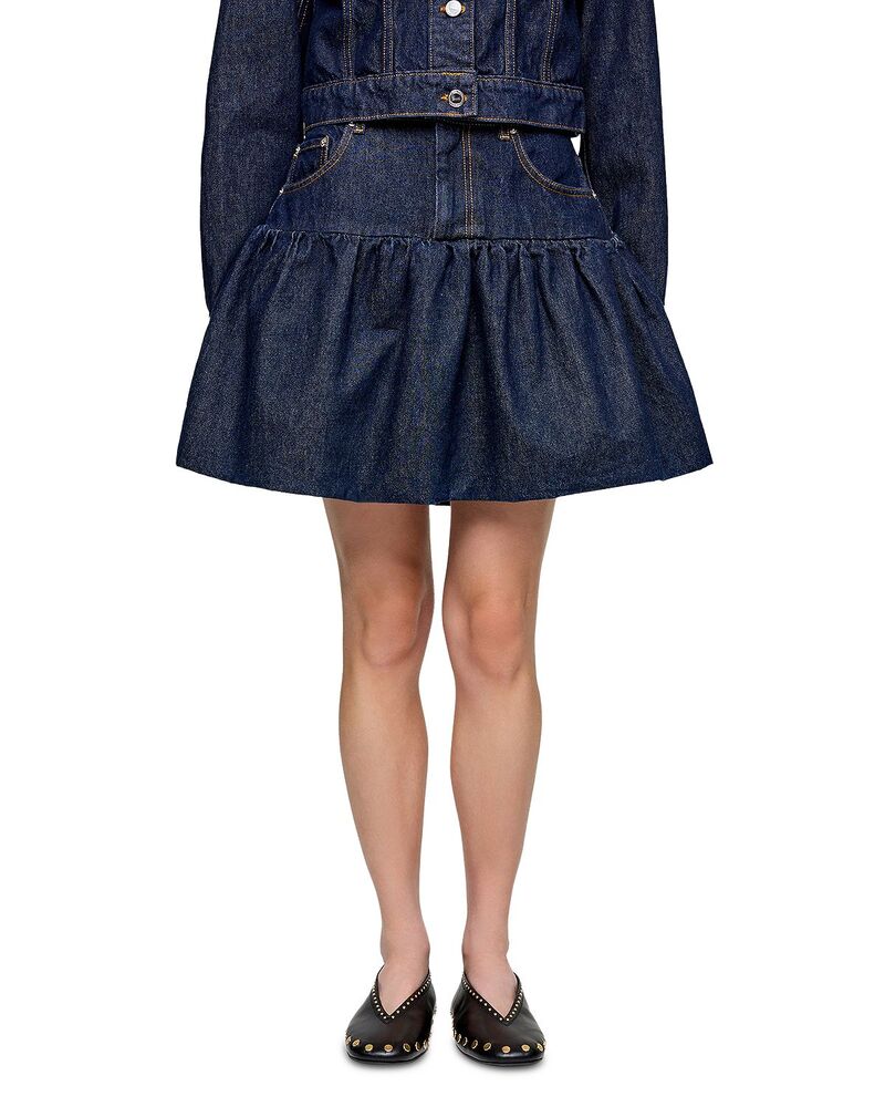 ガニー レディース ボトムスカート デニム GANNI Denim Bubble Skirt Rinse デニム
