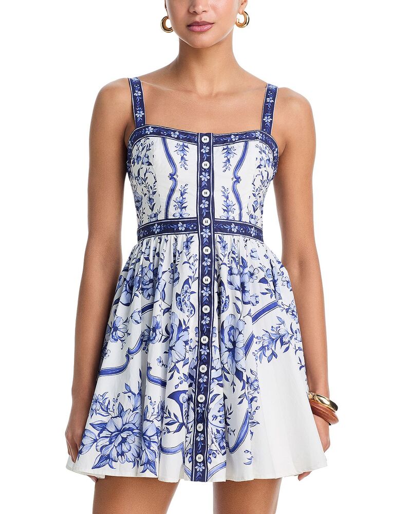 ファーム レディース トップス ワンピース ミニ FARM Rio Porcelain Garden Mini Dress Porcelain