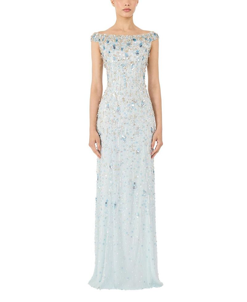 ジェニー・パッカム レディース トップス ワンピース Jenny Packham Jessie Beadedress Alice Blue ブルー|ReVida 店