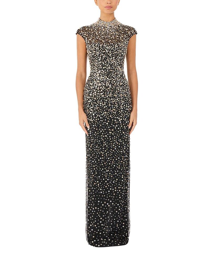 ジェニー・パッカム レディース トップス ワンピース マキシ Jenny Packham Treasure Beaded Maxi Dress Liquorice|ReVida 店