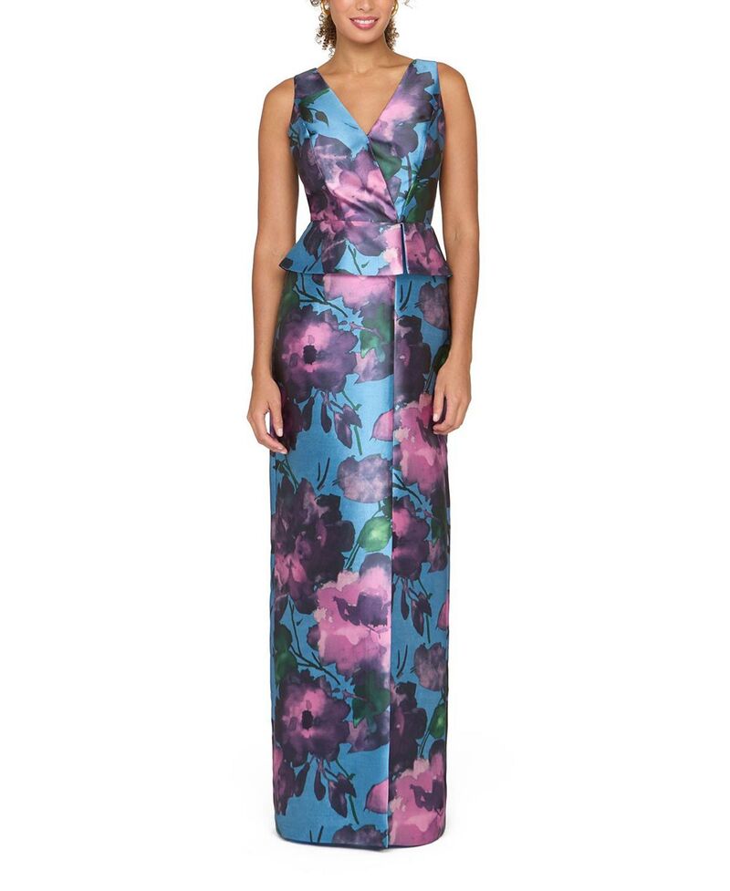 ケイ アンジャー レディース トップス 衣装 Kay Unger Celeste Column Gown Turquoise 青緑色