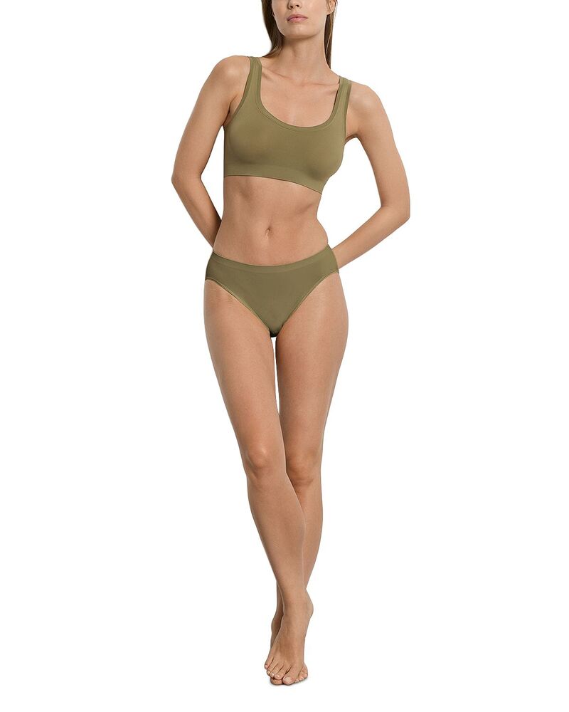 ハンロ レディース アンダーお召しもの ズボン下 Hanro Touch Feeling High-Cut Briefs Covert Green 緑であること