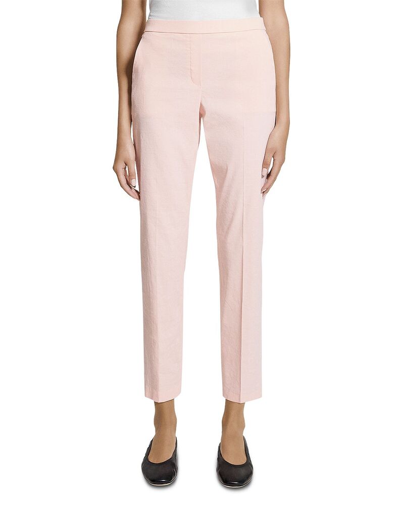セオリー レディース ボトムス カジュアルパンツ リネン Theory Treeca 'Good Linen' Pull-On Pants Warm Pink ピンク