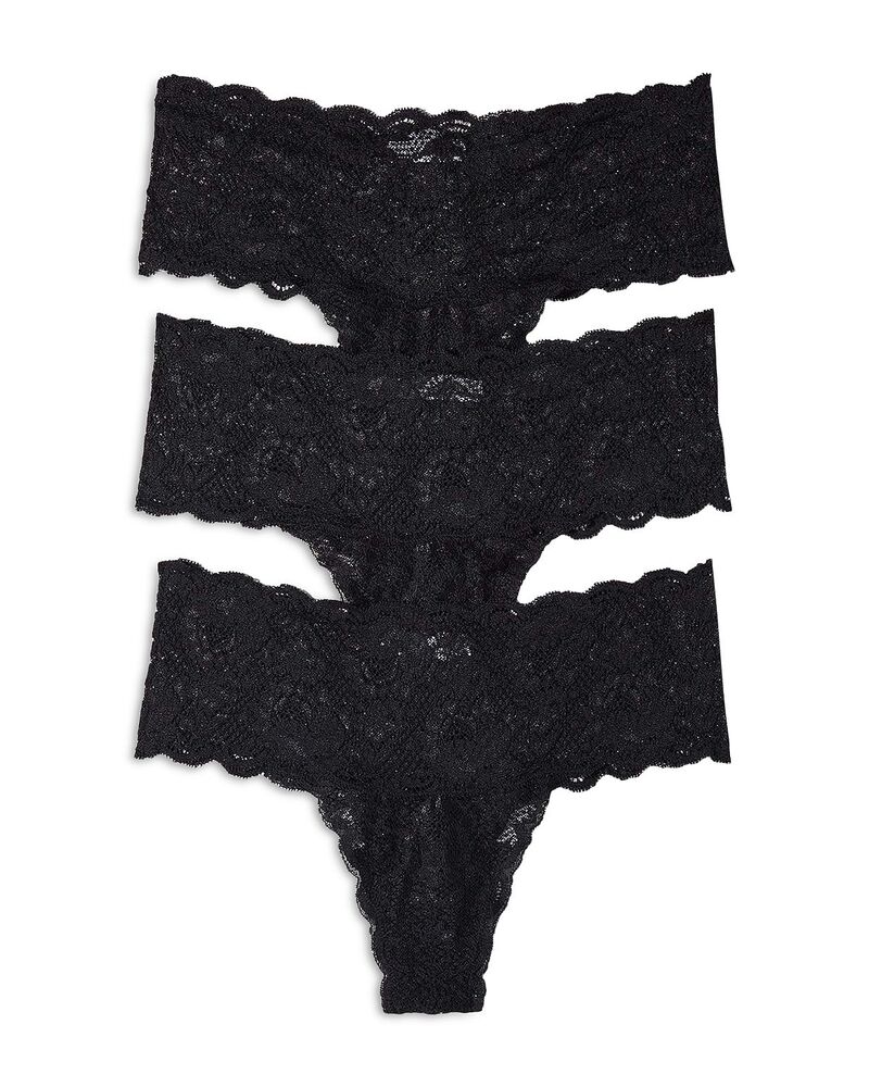 コサベラ レディース アンダーお召しもの ズボン下 Cosabella Never Say Never Mid-Rise Thongset of 3 Black/Black/Black 黒いこと