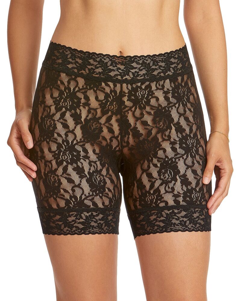 ハンキーパンキー レディース ボトムス ハーフパンツ・ショーツ ショートパンツ レース Hanky Panky Lace Biker Shorts Black ブラック