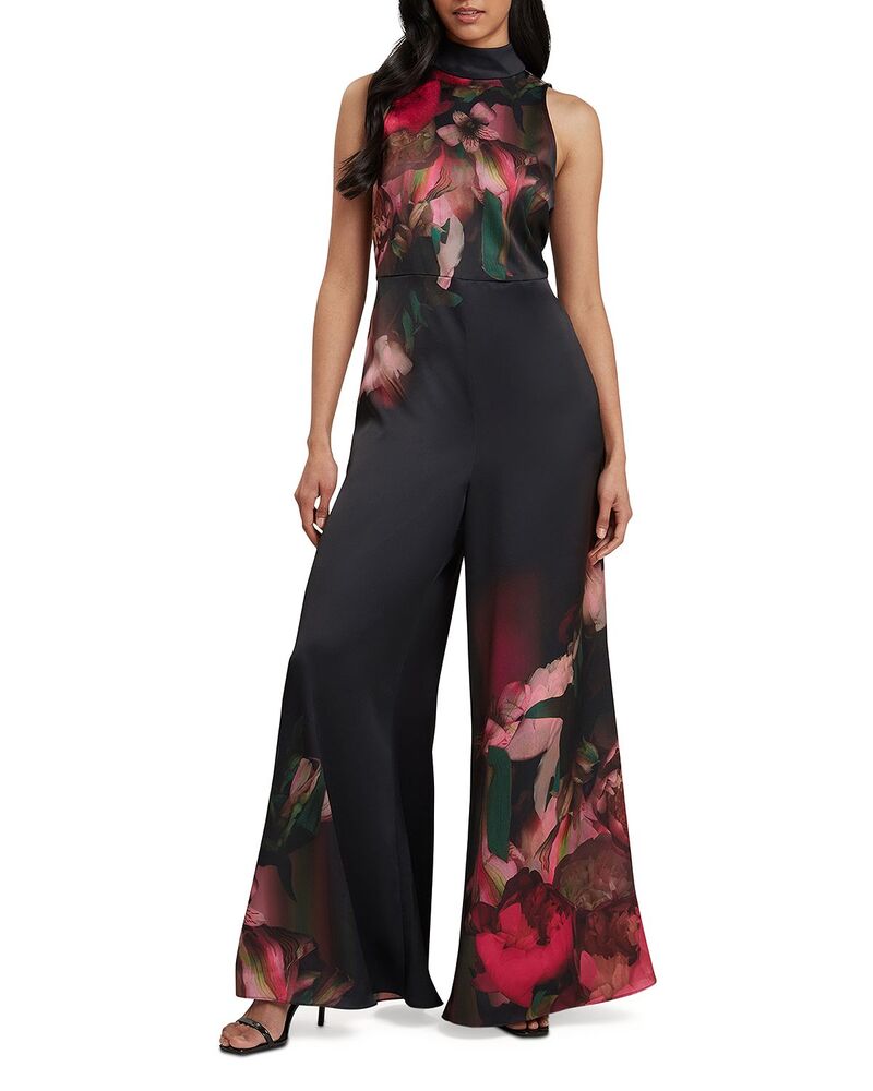 テッドベーカー レディース トップス 飛び降りる背広 ワイドレッグ Ted Baker Kinsala Wide Leg Jumpsuit Black 黒いこと