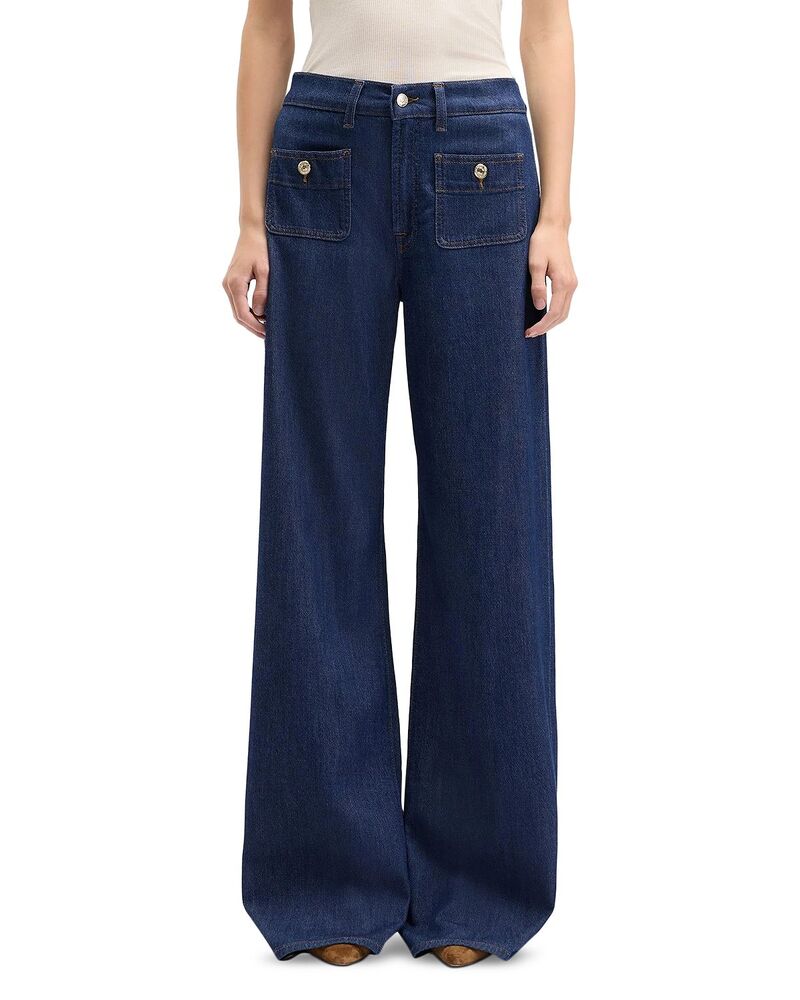 セブンフォーオールマンカインド レディース ボトムス ジーンズズボン下 ワイドレッグ デニム 7 For All Mankind Lotta High Rise Wide Leg Jeans インチ Halona