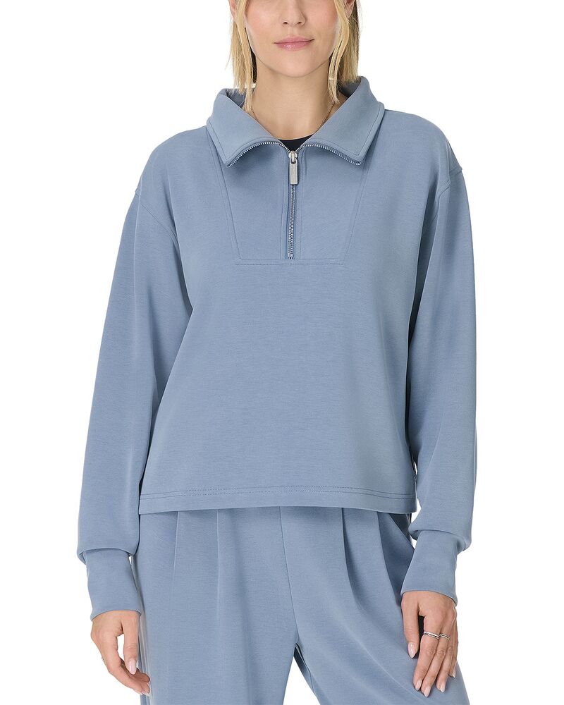 スウェッティベティ レディース アウター パーカー・スウェット ハーフジップ シャツ Sweaty Betty Sand Washalf Zip Sweatshirt Luxe Blue ブルー