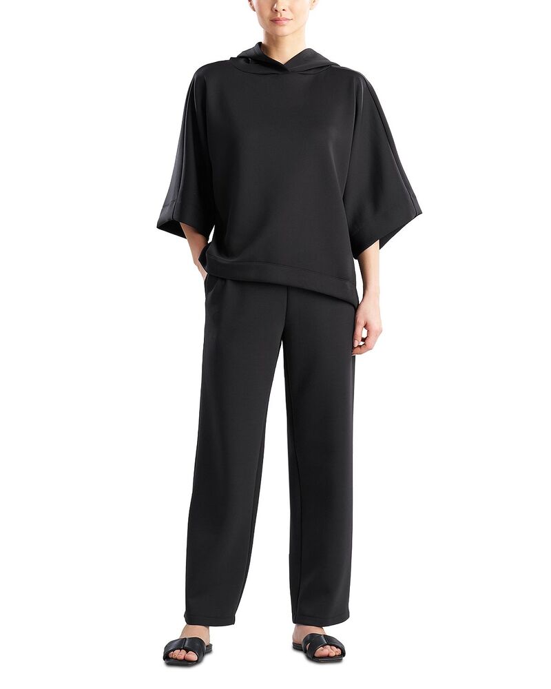 ナトリ レディース アウター パーカー・スウェット スキューバ ニット Natori Everywear Scuba Knit Hoodie Black ブラック｜ReVida 店