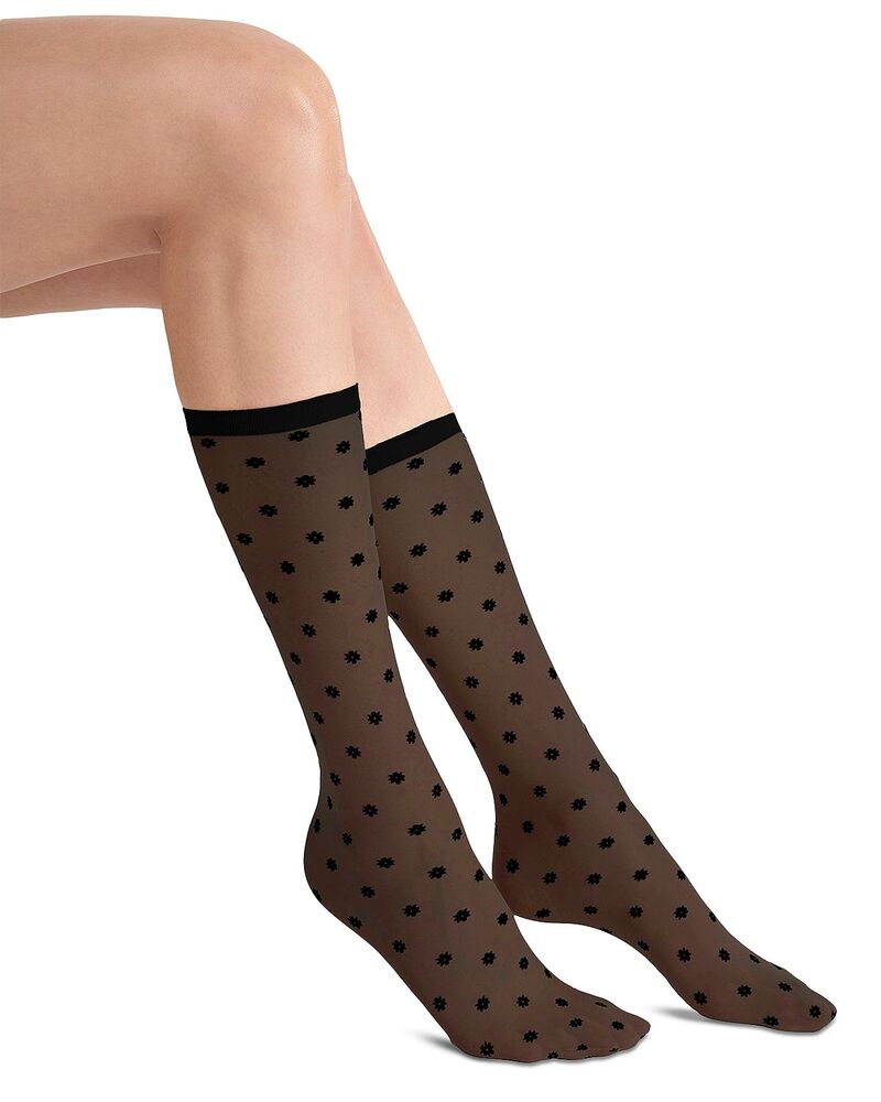 ウォルフォード レディース アンダーウェア 靴下 Wolfordaisy Socks Black/Black ブラック