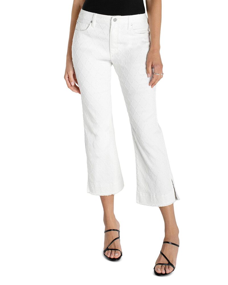 リヴァプール ロサンゼルス レディース ボトムス デニムパンツ ジーンズ Liverpoolos Angeles Hannahigh Rise Crop Flare Jeans Diamond White Diamond ホワイト