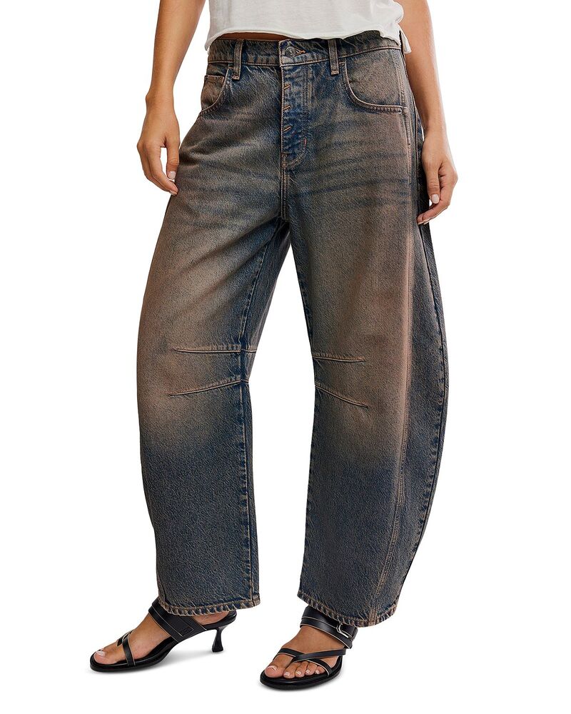 フリーピープル レディース ボトムス デニムパンツ ジーンズ Free People We The Free Good Luck Mid Rise Barrel Jeans in Lost｜ReVida 店 19,860円