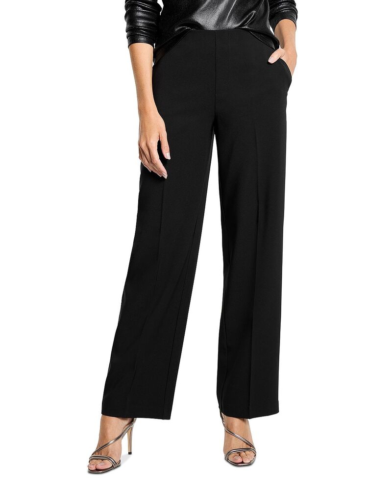 ニックプラスゾーイ レディース ボトムス 心地好いズボン下 ワイドレッグ NIC+ZOE Stretch Suiting Wide Leg Pants Black Onyx 黒いこと