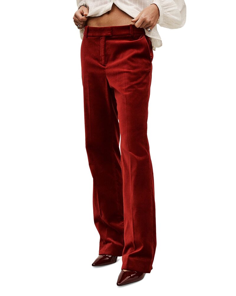 バッシュ レディース ボトムス 心地好いズボン下 ba\u0026sh Babilon Pants Red 赤いこと