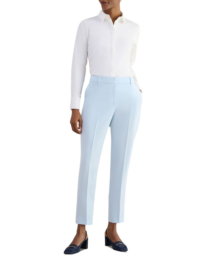 ホッブス英国の首都 レディース ボトムス 心地好いズボン下 HOBBS LONDON Keighley Slim Pants Pale Blue 青み