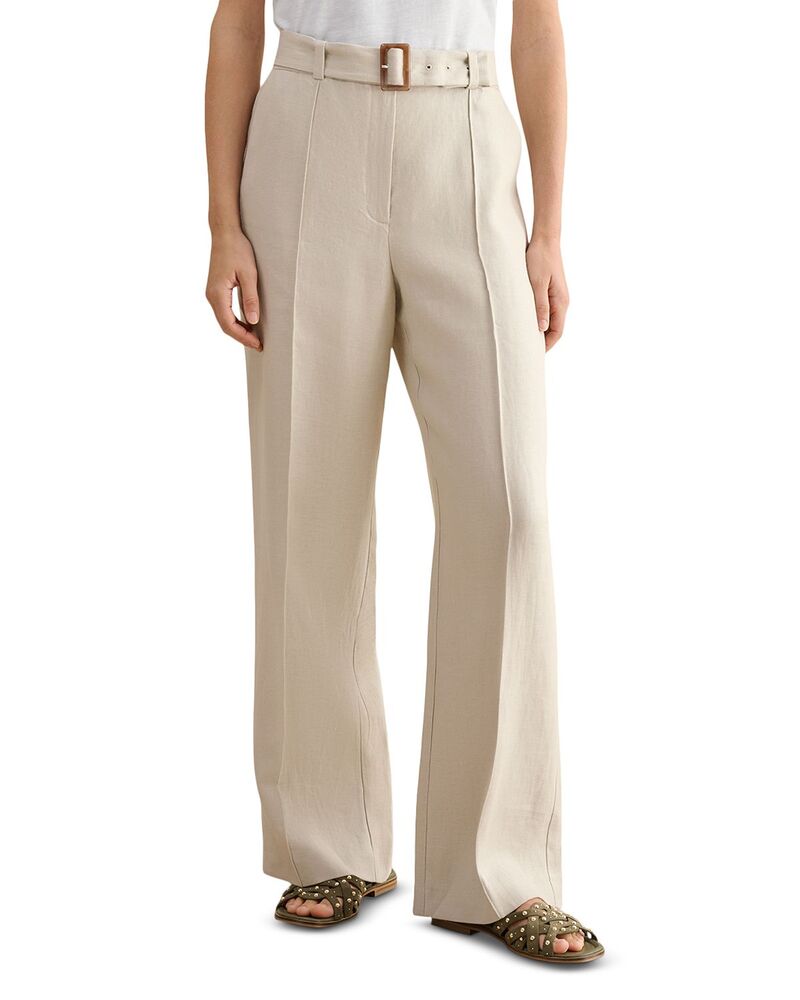 ホッブス英国の首都 レディース ボトムス 心地好いズボン下 リネン HOBBS LONDON Zainah Linen Pants Neutral