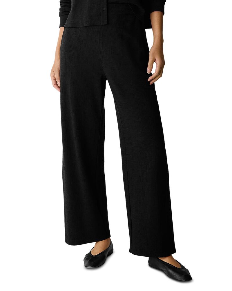 エイリーンフィッシャー レディース ボトムス 心地好いズボン下 引っ切り無い アンクル プルオーバー Eileen Fisher Stretch Jersey Straight Leg Ankle Pants Black 黒いこと