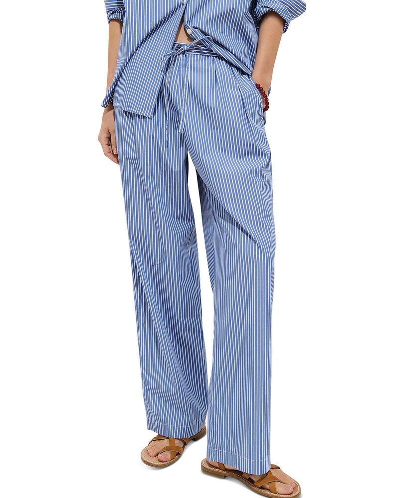 アレックス圧砕機 レディース ボトムス 心地好いズボン下 Alex Mill Hudson Striped Pants Blue/Ivory 象牙色
