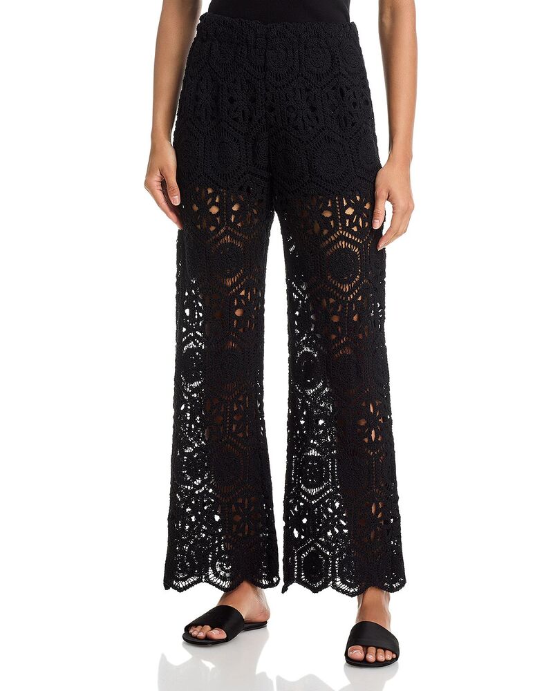 アクア レディース ボトムス カジュアルパンツ AQUA Crochet Pants - Exclusive Black ブラック