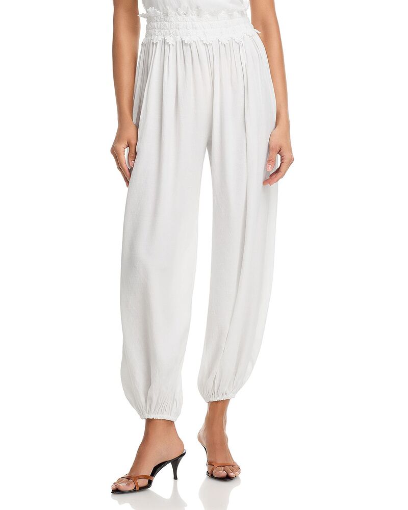 アクア レディース ボトムス カジュアルパンツ AQUA Crochet Waist Balloon Pants - Exclusive White ホワイト｜ReVida 店 14,541円