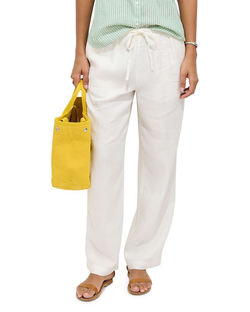 アレックス圧砕機 レディース ボトムス 心地好いズボン下 リネン Alex Mill Hudson Linen Pants Off White 象牙色