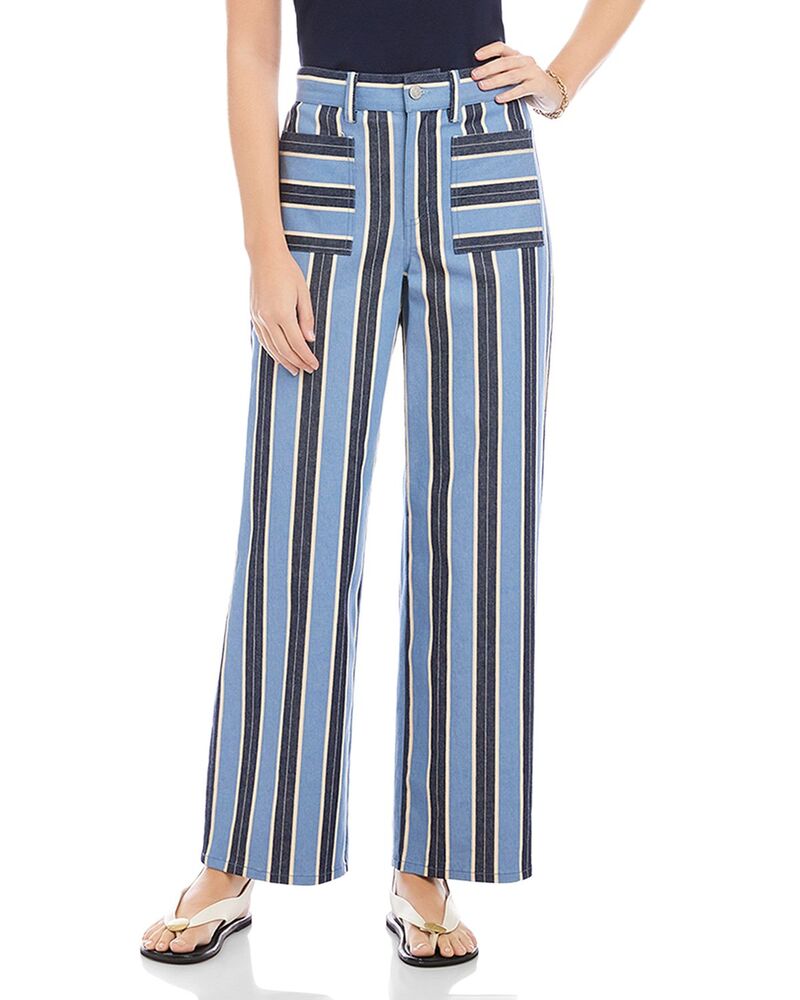 フィフティーントゥエンティ レディース ボトムス カジュアルパンツ Fifteen Twenty Lynny Patch Pocket Pants Blue/ Cream クリーム｜ReVida 店
