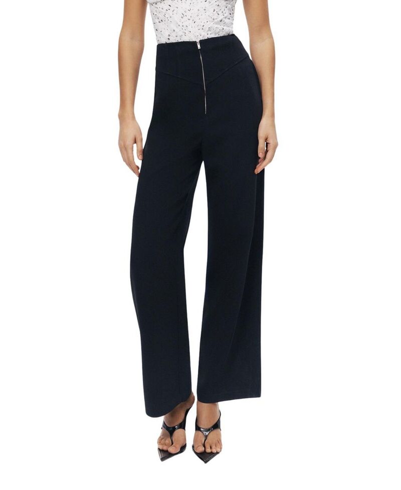 ノクチューン レディース ボトムス カジュアルパンツ ハイウエスト NOCTURNE High-Waist Wide-Leg Pants Black ブラック