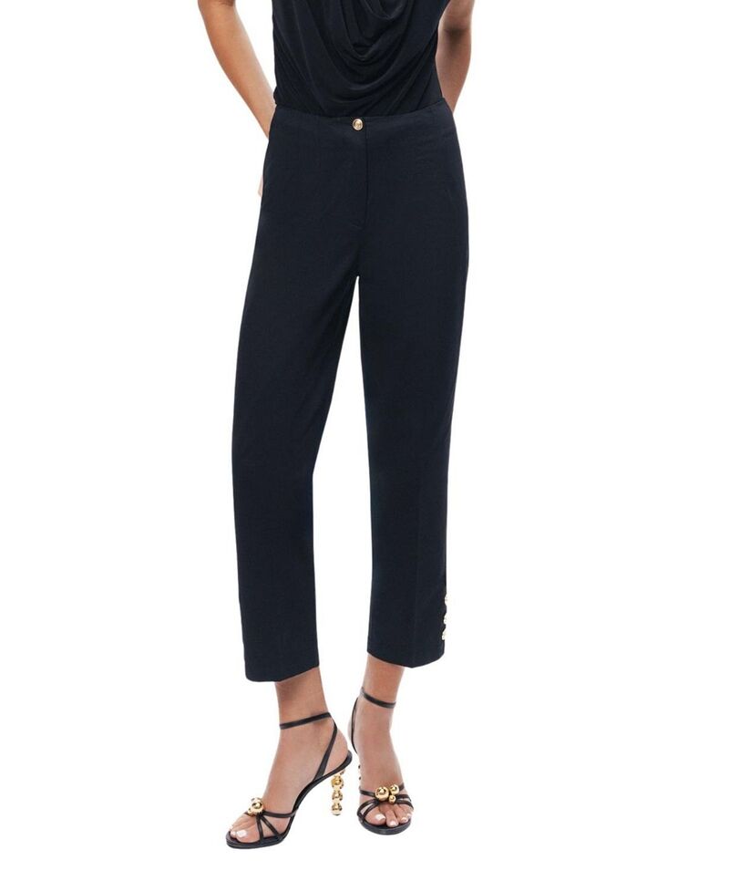 ノクチューン レディース ボトムス カジュアルパンツ NOCTURNE Gold Button Detail Pants Black ブラック｜ReVida 店