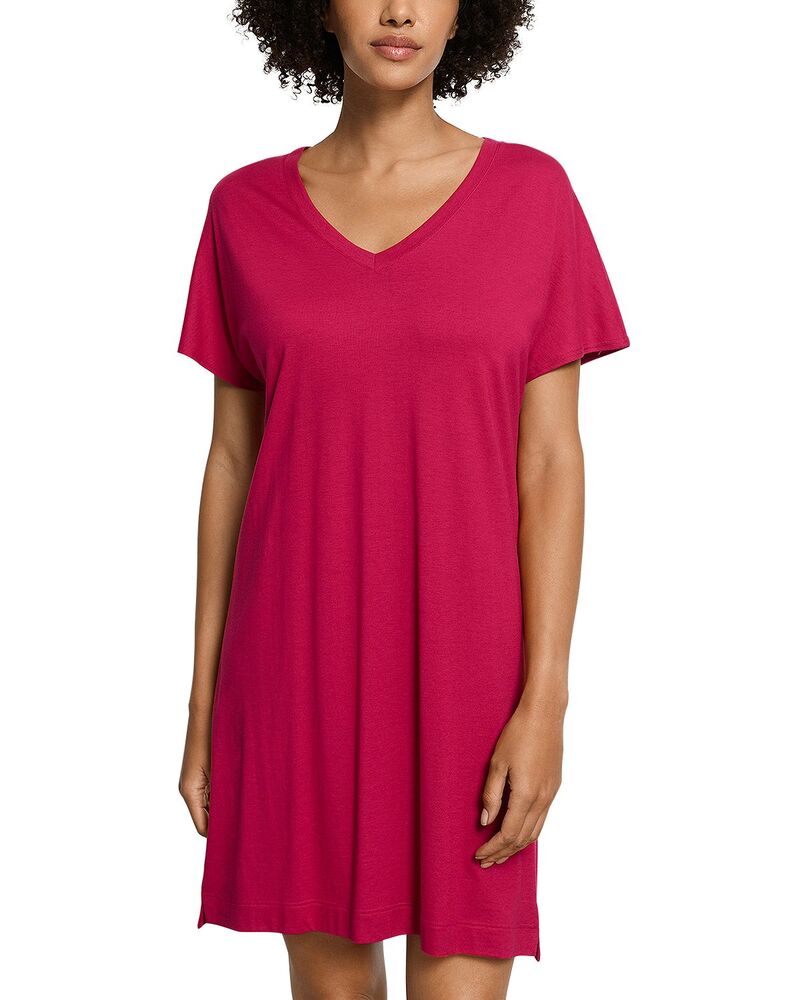 ハンロ レディース トップス ワンピース Vネック コットン Hanro Sleep & Lounge Cotton V Neck Nightgown Light Sangria｜ReVida 店