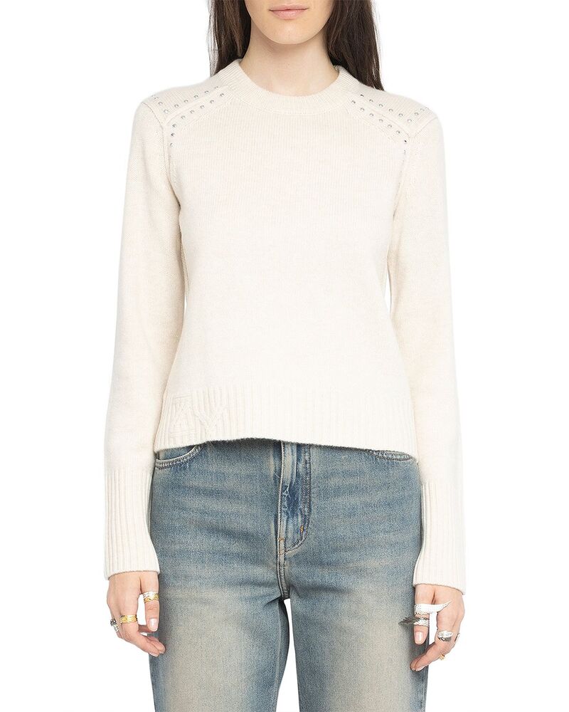 ザディグ エ ヴォルテール レディース アウター ニット・セーター ウール Zadig & Voltaire Nalty Wool & Cashmere Sweater Ecru エクリュ 44,070円