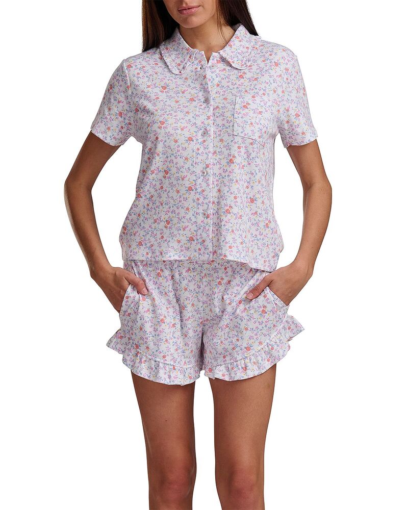 スプレンディット レディース アンダー御召しもの ナイト爵御召しもの Splendid Short Sleeve Boxer Pajama Set Sweet Blossom