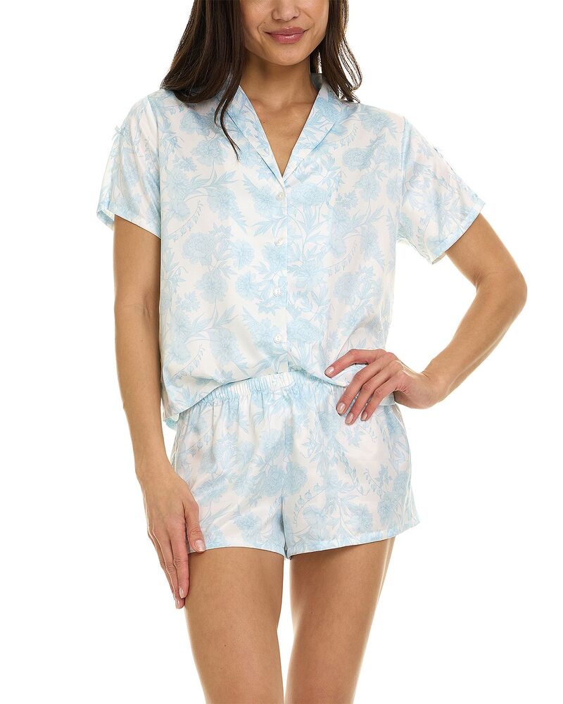フローラニクルーズ レディース アウター パーカー・スウェット プルオーバー 遊撃手ズボン下 Flora Nikrooz Odessa Shirt \u0026 Shorts Pajama Set Light Blue 青味