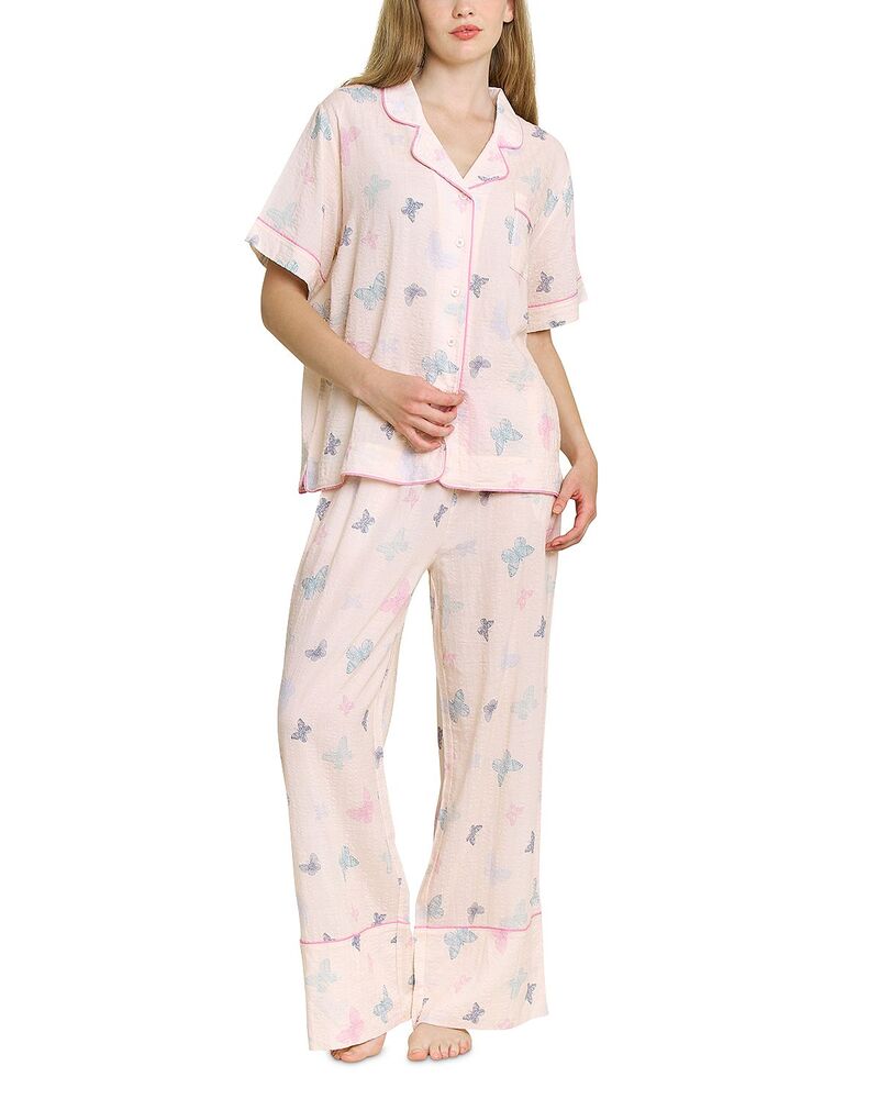 ハニーデュー インティメッツ レディース アウター パーカー・スウェット パンツ シャツ Honeydew Good Life Shirt & Pants Pajama Set Budding Butterflies