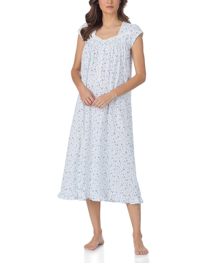 エイレーンウェスト レディース トップス ワンピース Eileen West Long Nightgown Rosebud Print