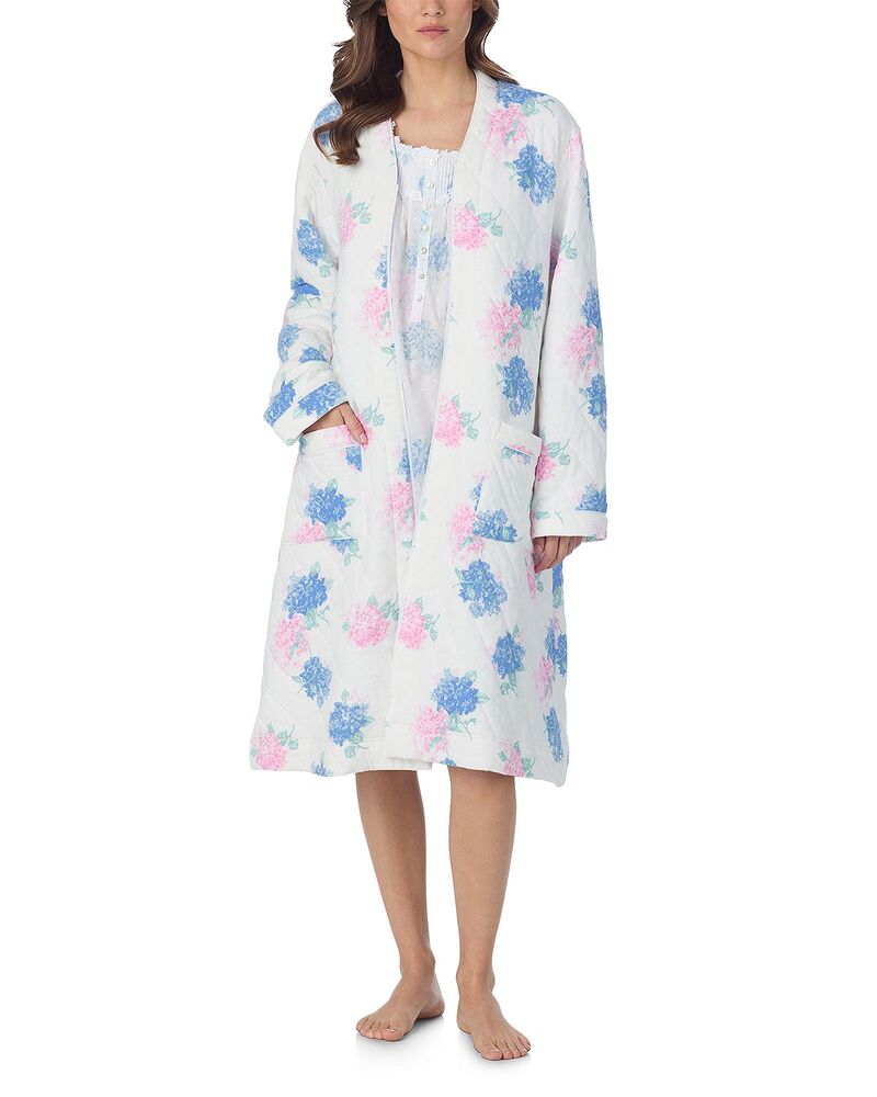 エイレーンウェスト レディース アンダー御召しもの ナイト爵御召しもの Eileen West Dream Diamond Quilt Zip Robe White/Floral 白いこと