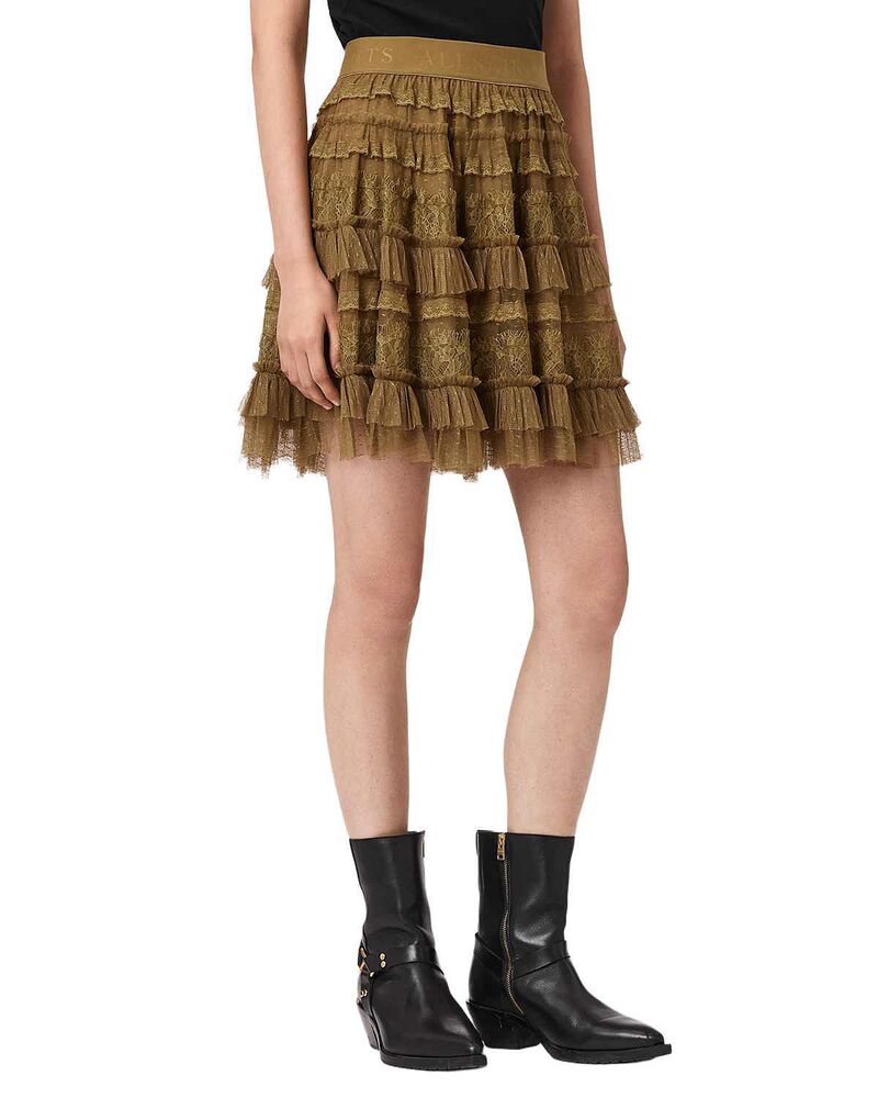 オールセインツ レディース ボトムスカート ミニ ALLSAINTS Arlea Mini Skirt Butternut Brown ブラウン|ReVida 店