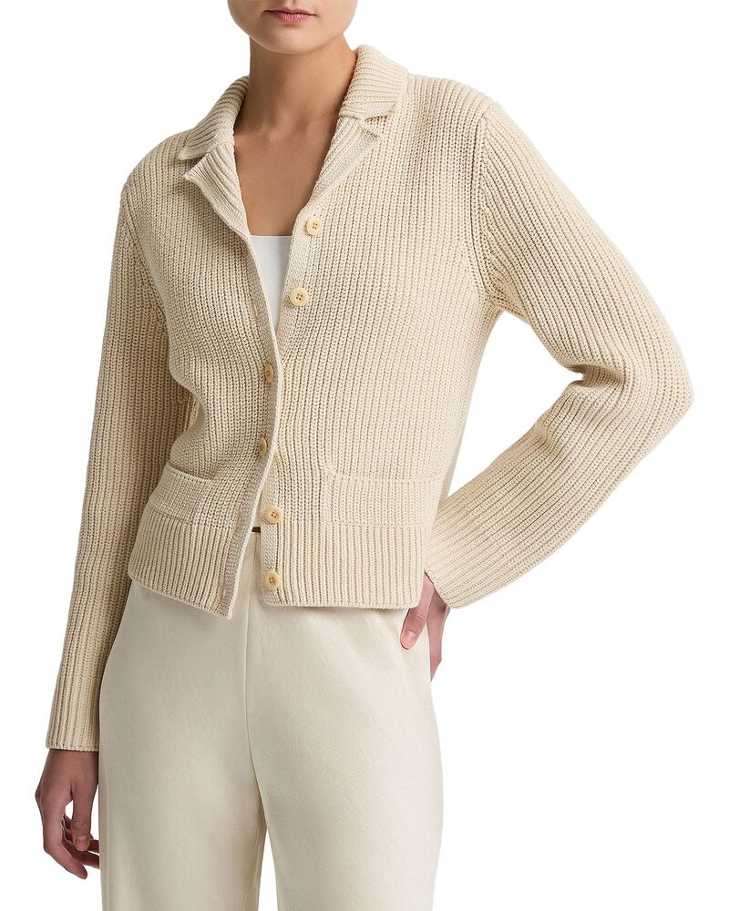 ヴィンス レディース アウター ジレー Vince Flapocket Collared Cardigan Ecru エクリュ