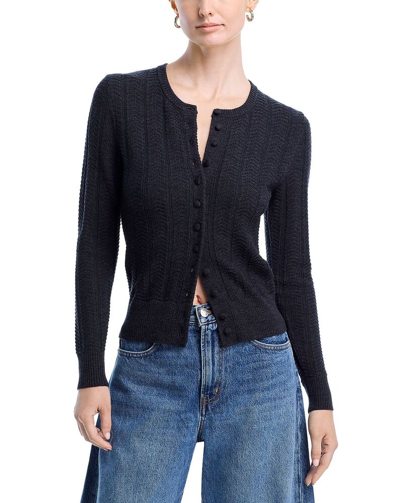 ラグアンドボーン レディース アウター ジレー 羊毛 rag \u0026 bone Francesca Wool Blend Cardigan Charcoal 濃灰色