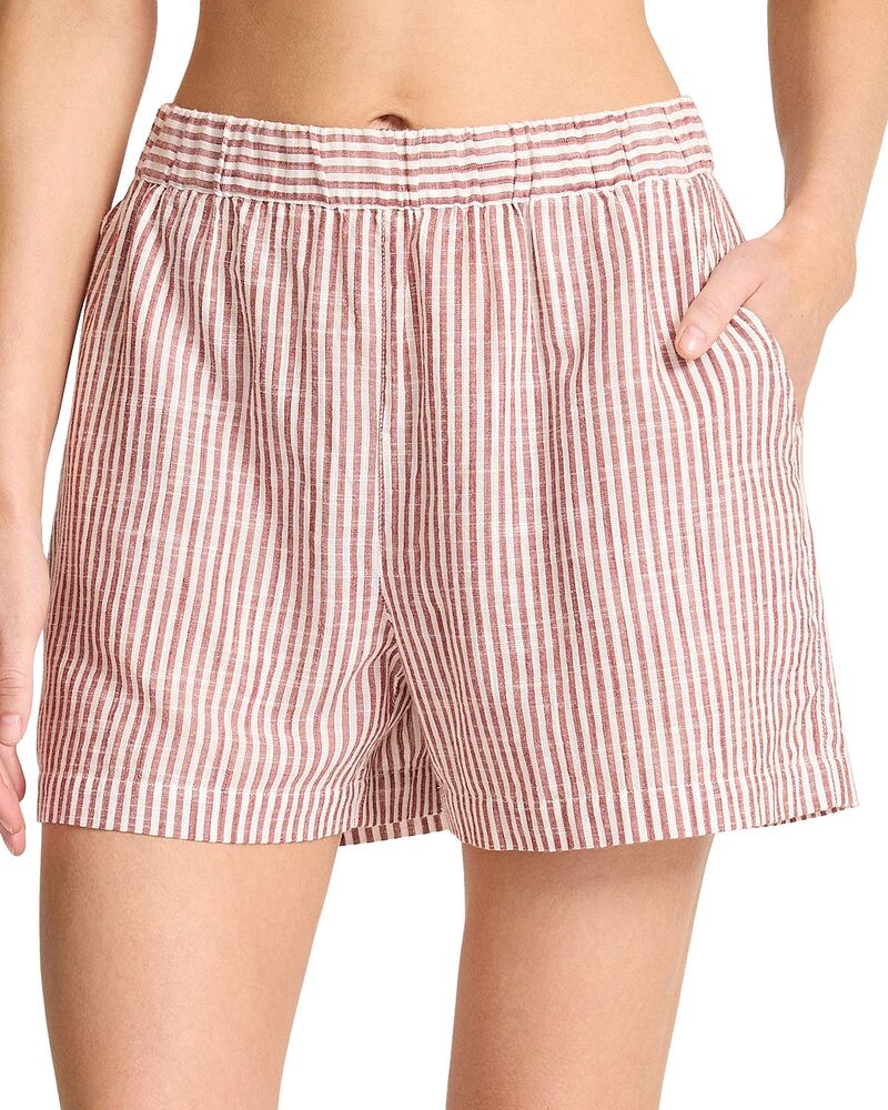トッミーバハマ レディース ボトムス 二分の一ズボン下・さる股引き 遊撃手ズボン下 Tommy Bahama Shoreline Striped Shortswim Cover-Up Deep Sienna 縞模様