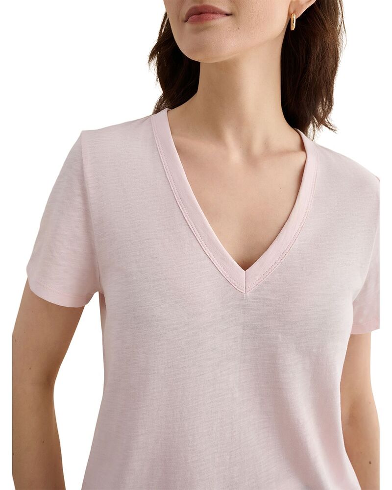 ホッブス英国の首都 レディース トップス プルオーバー V素っ首 HOBBS LONDON Arianna V Neck Tee Pale Pink サクラ色