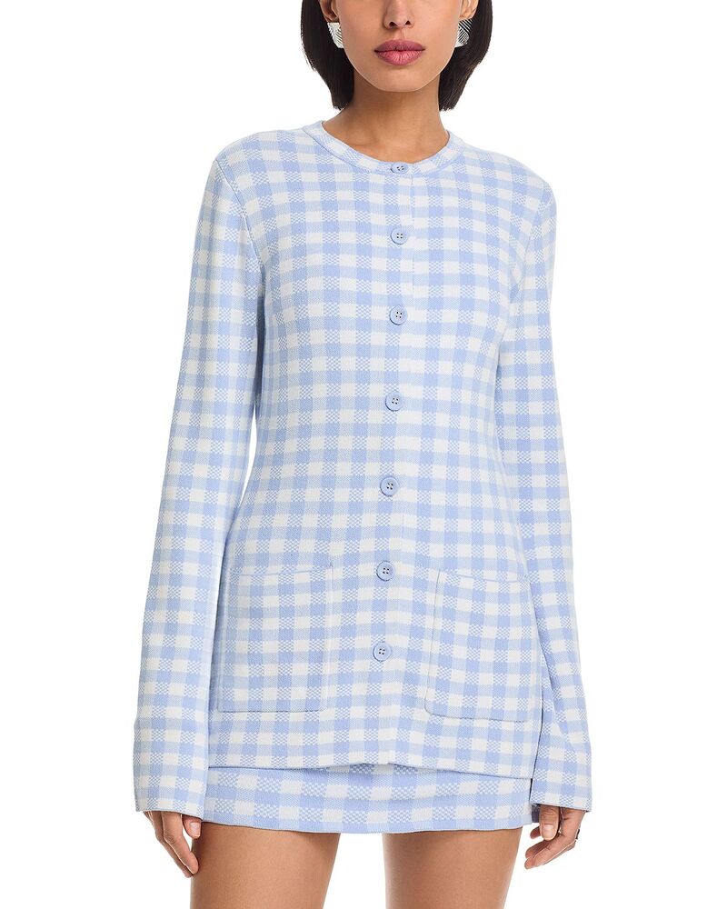 525 亜米利加 レディース アウター ジレー 525 America Juniper Elongated Fitted Cardigan Blue Combo 青み