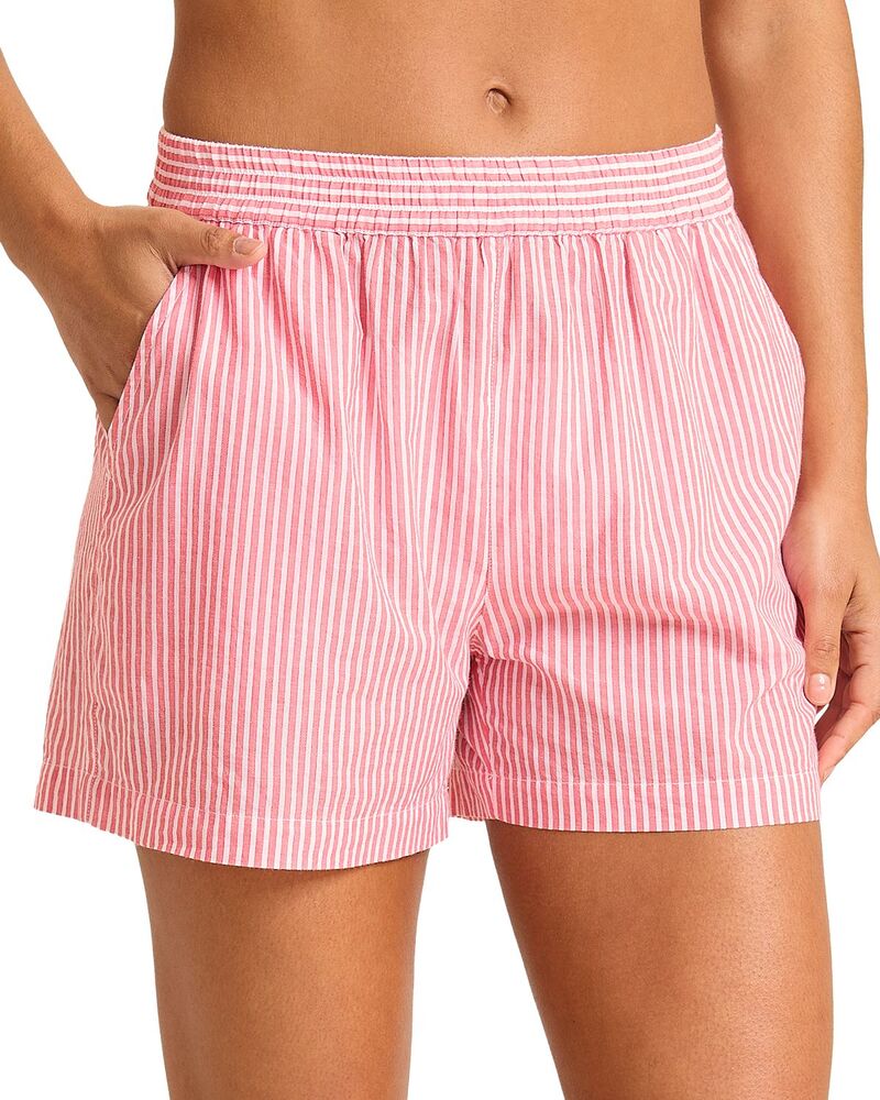 トッミーバハマ レディース ボトムス ハーフパンツ・ショーツ ショートパンツ Tommy Bahama Coastline Striped Cover Up Shorts Citrus Coral コーラル|ReVida 店